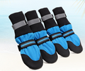 Non-slip dog winter boots, set of 4, blue