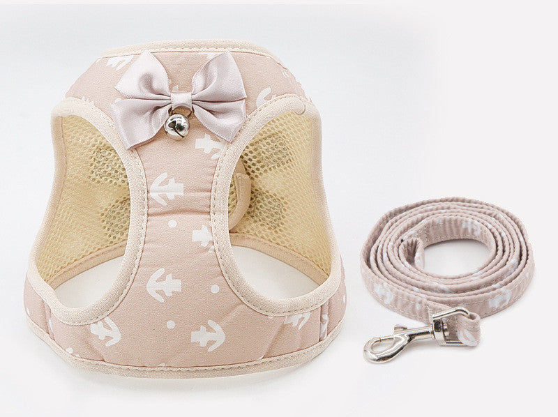 Harnais-veste pour chat beige