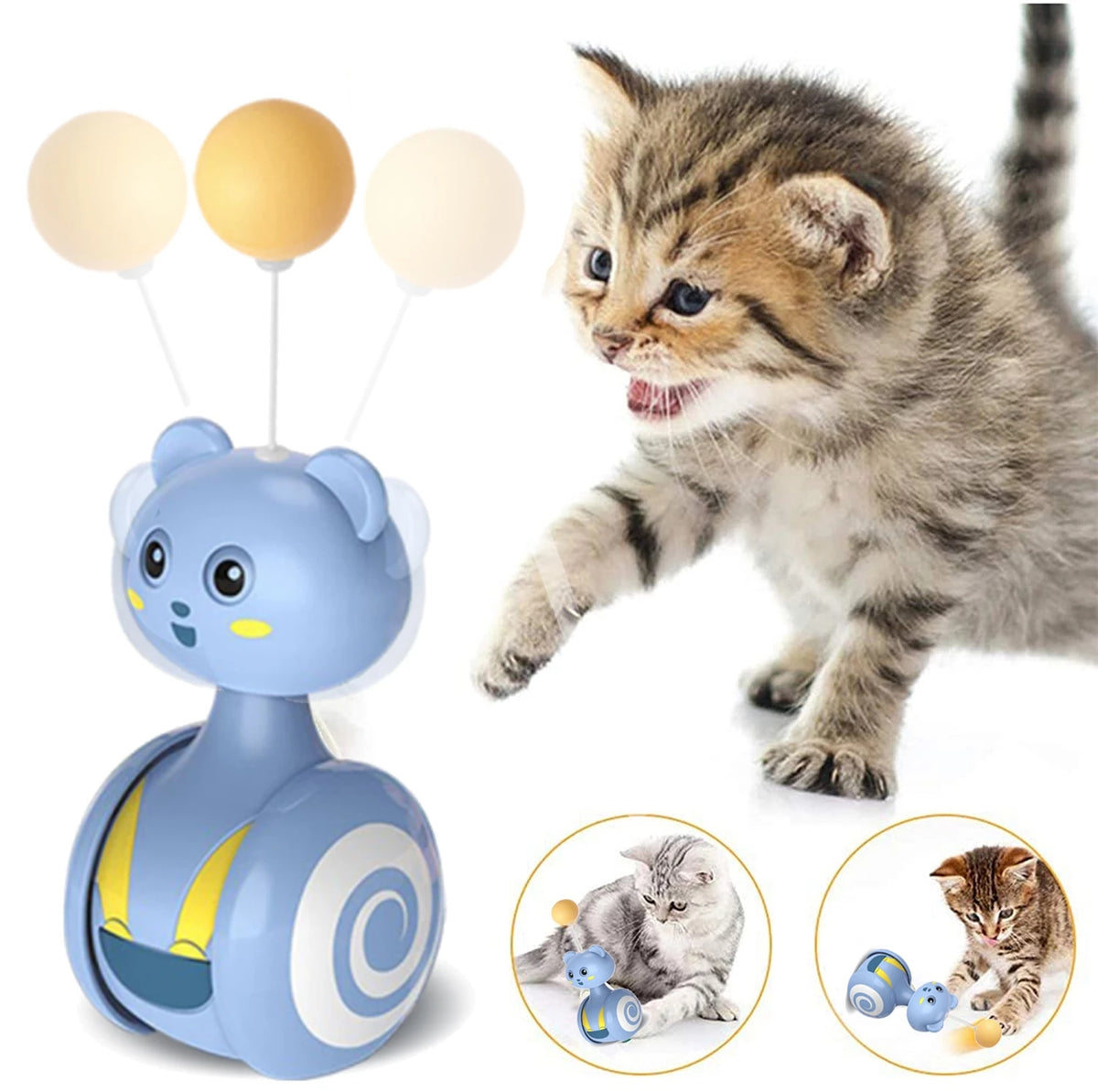 Culbuto à plumes pour chat