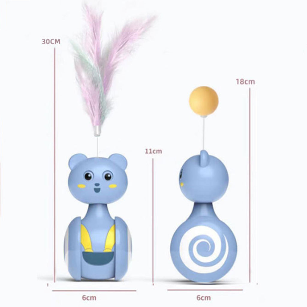 Feather wobble toy for cats