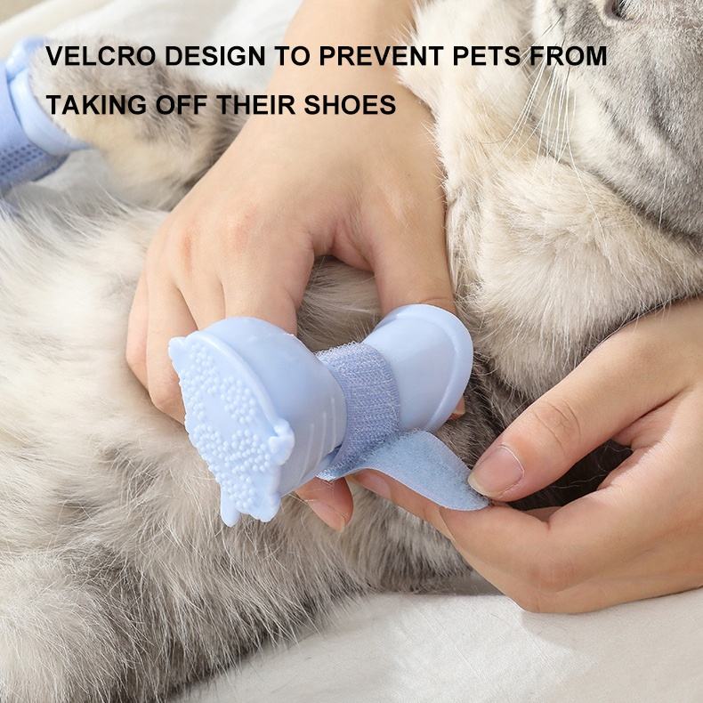 Botte en silicone enfilée sur la patte