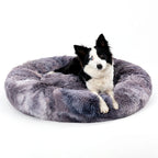 Calming plush donut bed