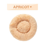 Calming plush donut bed