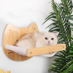 Tablettes murales en pin pour chat
