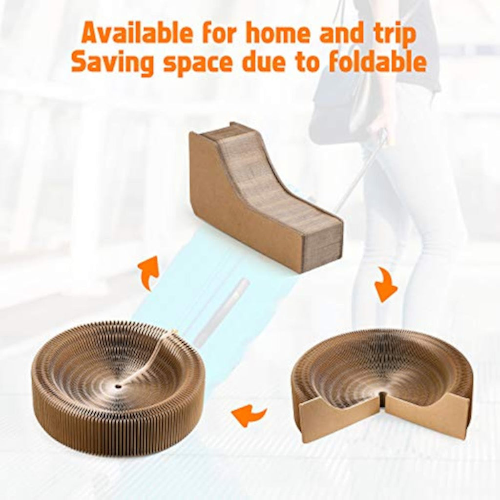 Griffoir-lit rond pliable en carton pour chat
