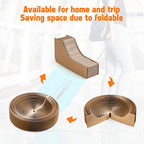 Griffoir-lit rond pliable en carton pour chat