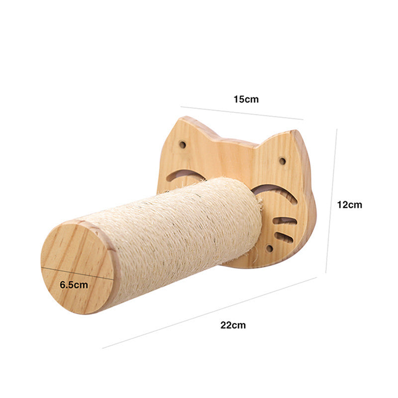 Tablettes murales en pin pour chat