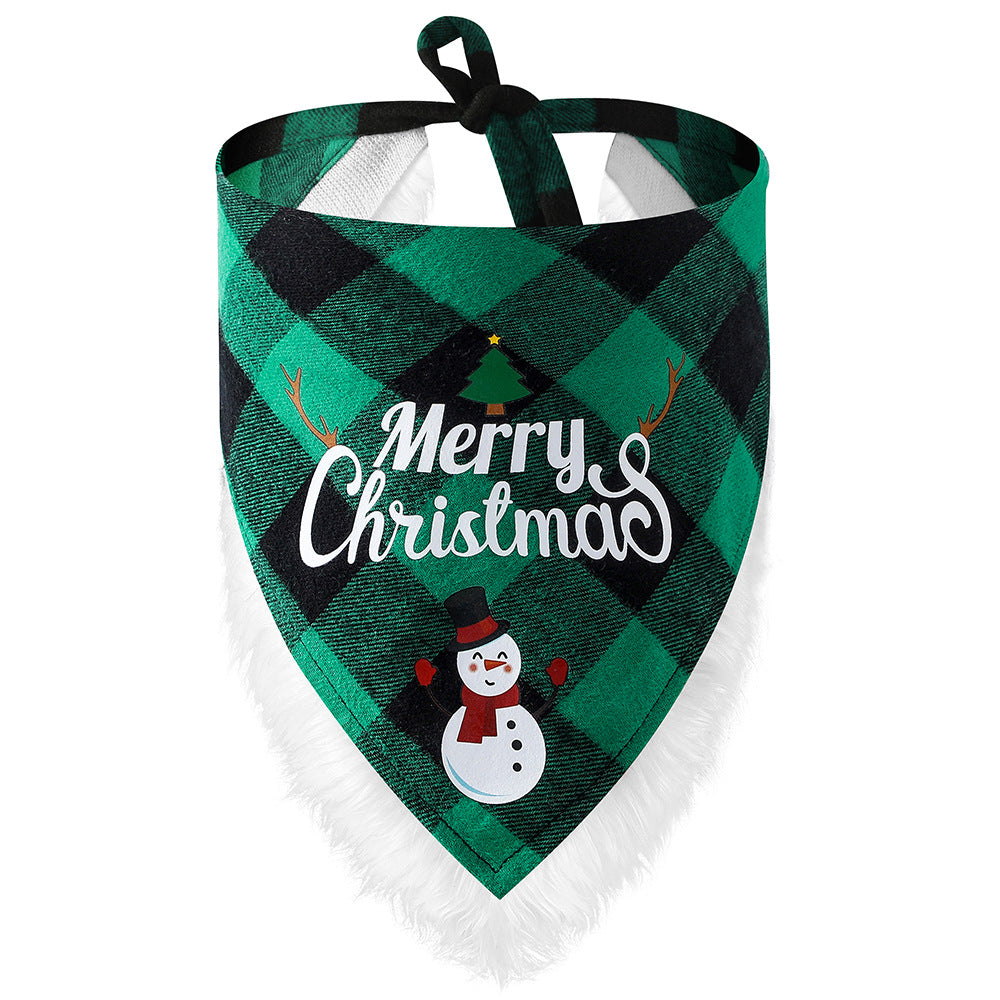Christmas dog scarf