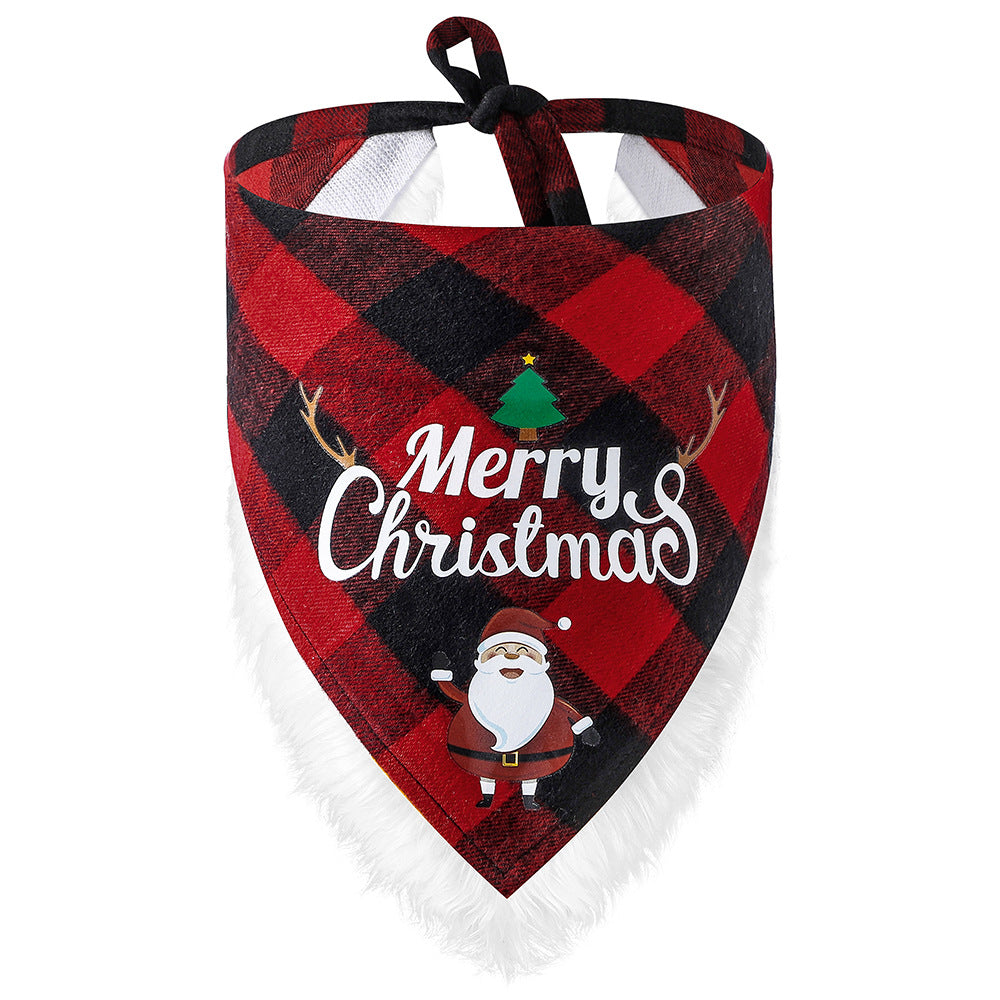Christmas dog scarf