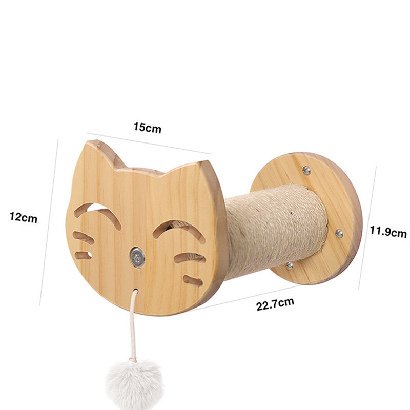 Tablettes murales en pin pour chat