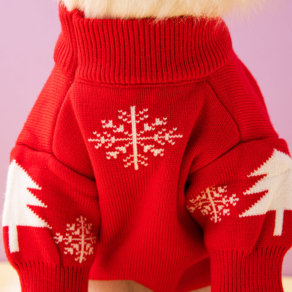 Pull de Noël, détail du tricot