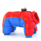 Dog snowsuit, detail