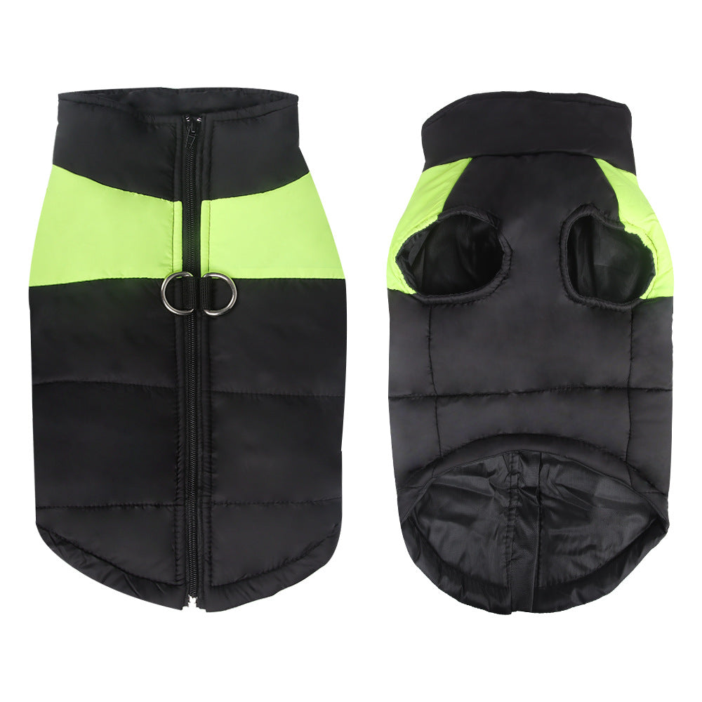 Veste matelassée pour chien, vert