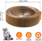 Griffoir-lit rond pliable en carton pour chat