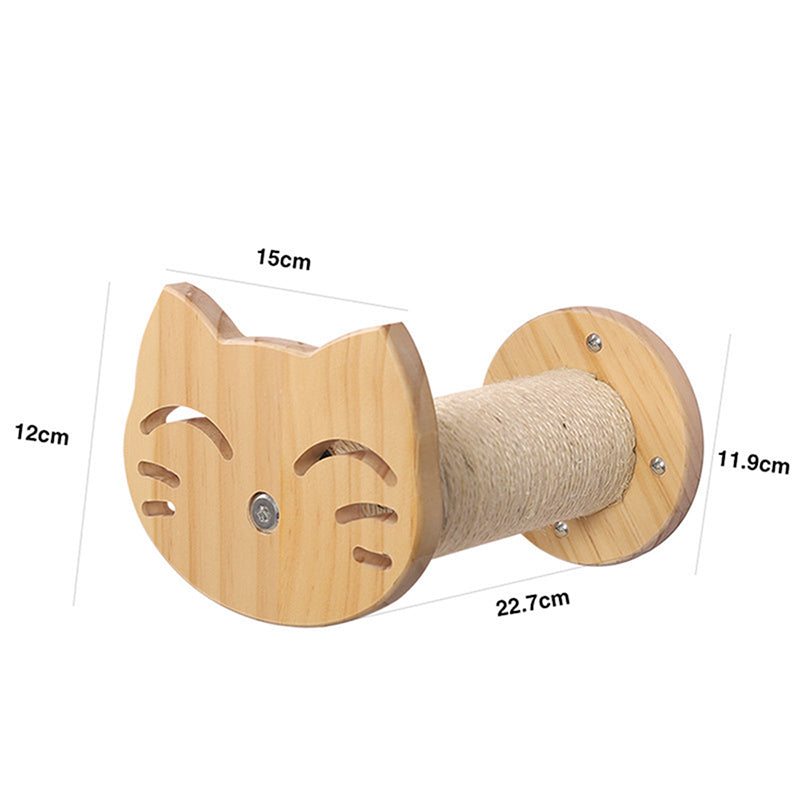 Tablettes murales en pin pour chat