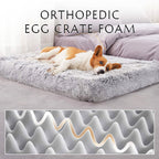 Matelas en mousse mémoire et peluche pour chien