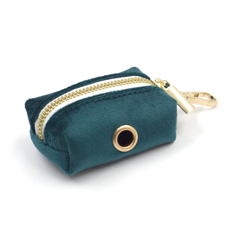 Velvet poop bag dispenser