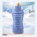 Pull en tricot torsadé bleu